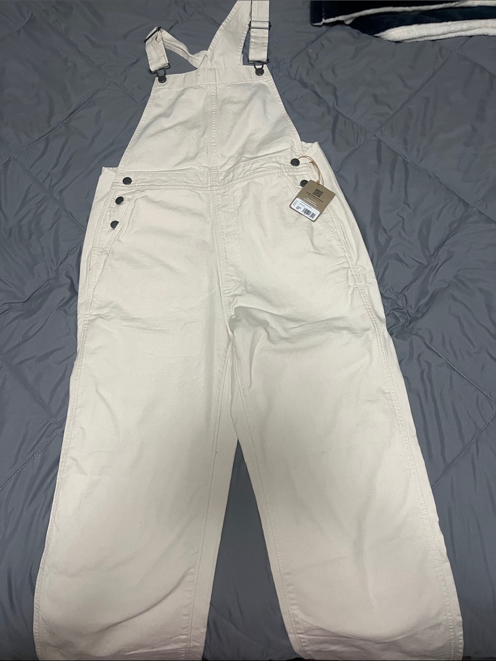 Patagonia Womens canvas reyes overalls undyed natural nwt